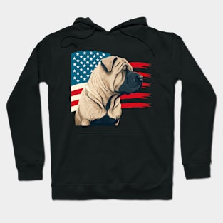 Patriotic Shar-Pei Proud Dog Hoodie